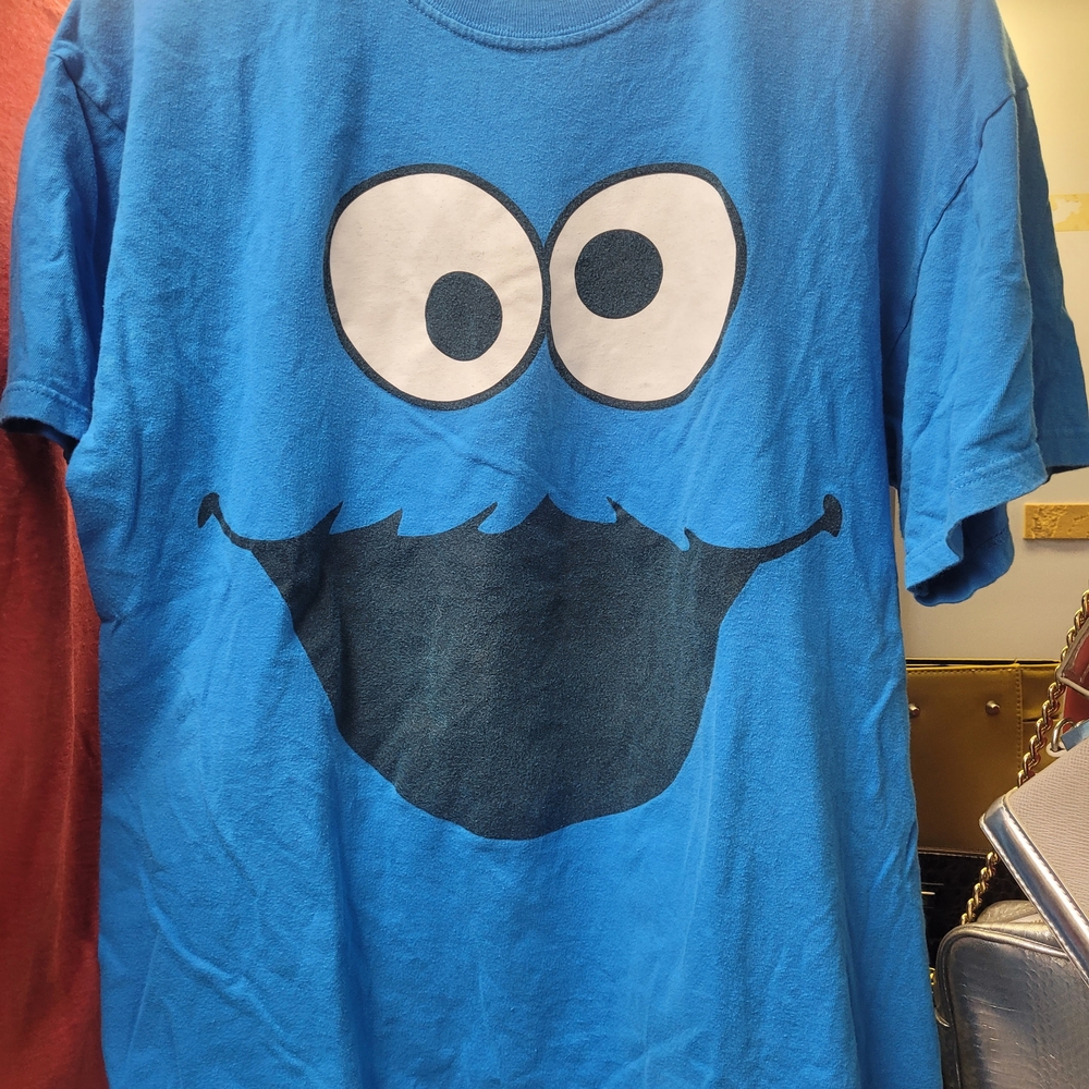 Sesame Street Blue Tee with Cookie Monster Graphic